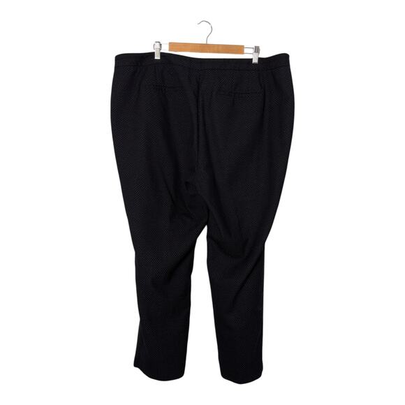 Talbot's Women's Plus Sz 20W Navy Polka Dot Wool Dress Pants Lined Slim Leg - Picture 4 of 6